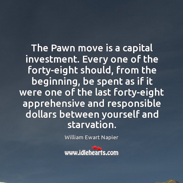 The Pawn move is a capital investment. Every one of the forty-eight Investment Quotes Image