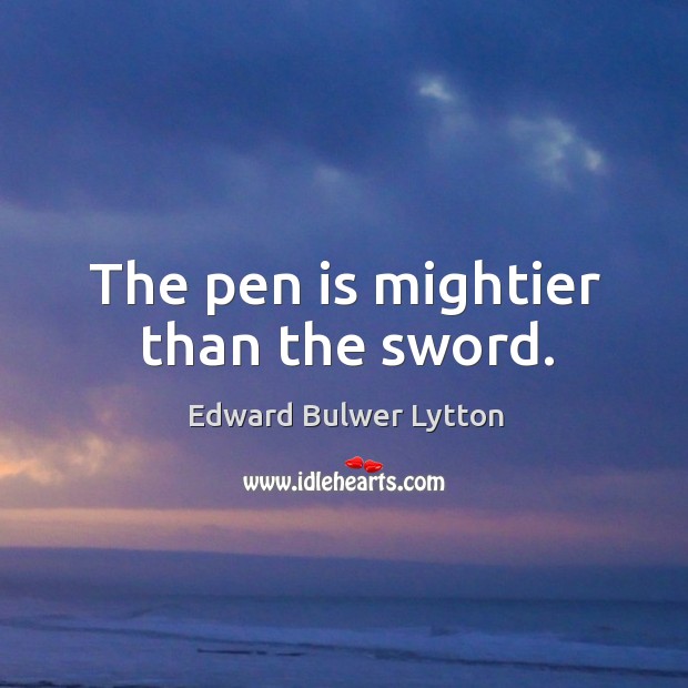 The pen is mightier than the sword. Image