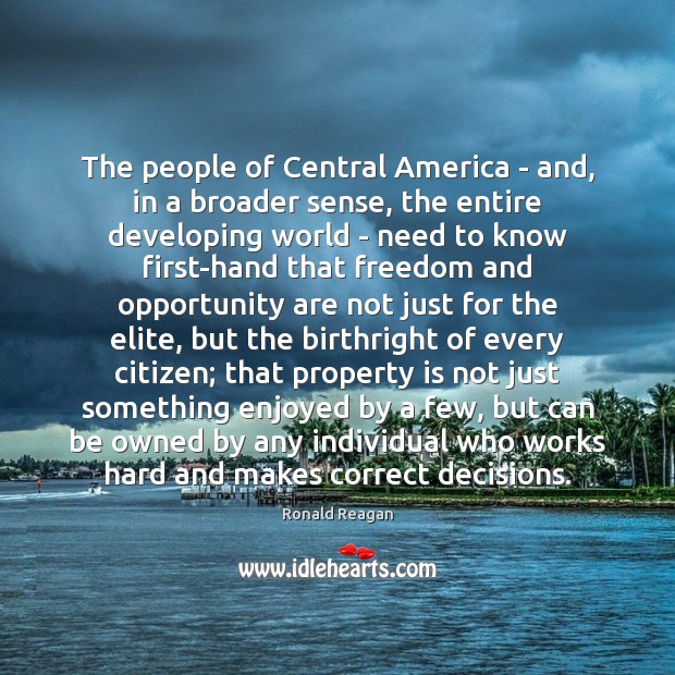 The people of Central America – and, in a broader sense, the Image