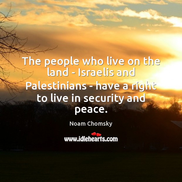 The people who live on the land – Israelis and Palestinians – Image