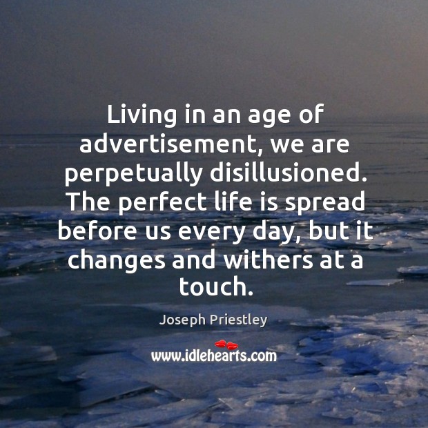 The perfect life is spread before us every day Joseph Priestley Picture Quote