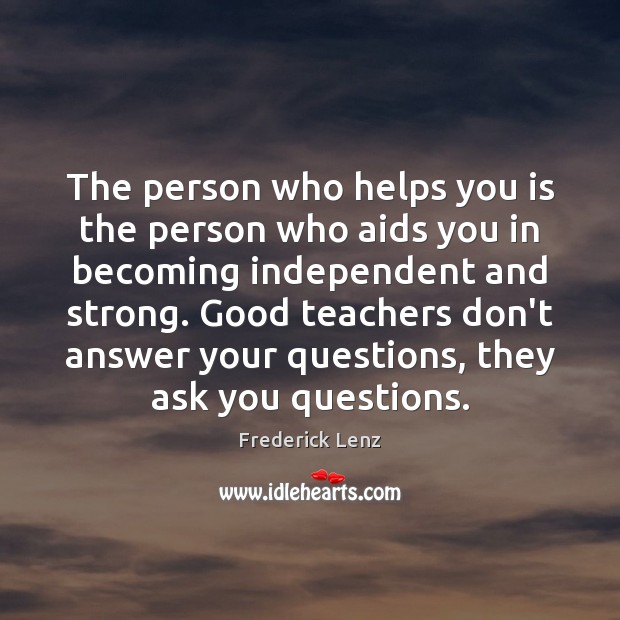 The person who helps you is the person who aids you in Image