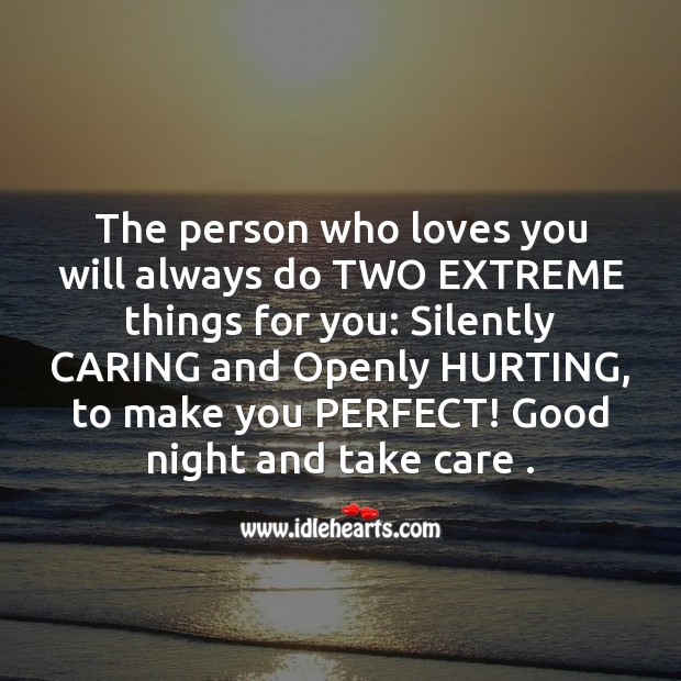 The person who loves you will always Good Night Quotes Image