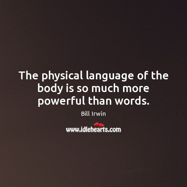 The physical language of the body is so much more powerful than words. Image