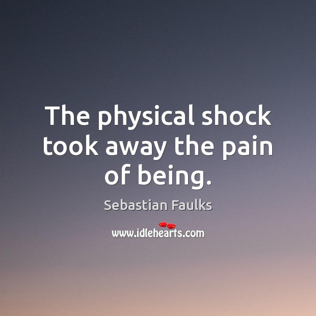 The physical shock took away the pain of being. Image