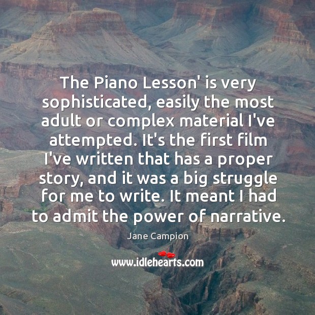 The Piano Lesson’ is very sophisticated, easily the most adult or complex Image