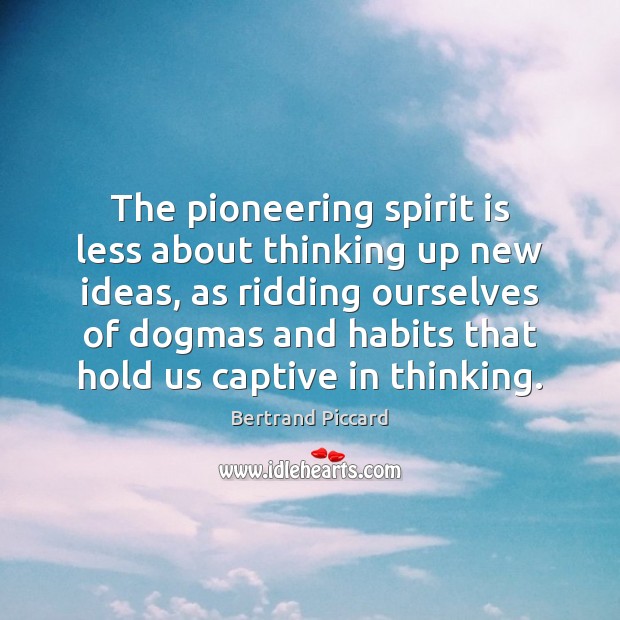 The pioneering spirit is less about thinking up new ideas, as ridding Image