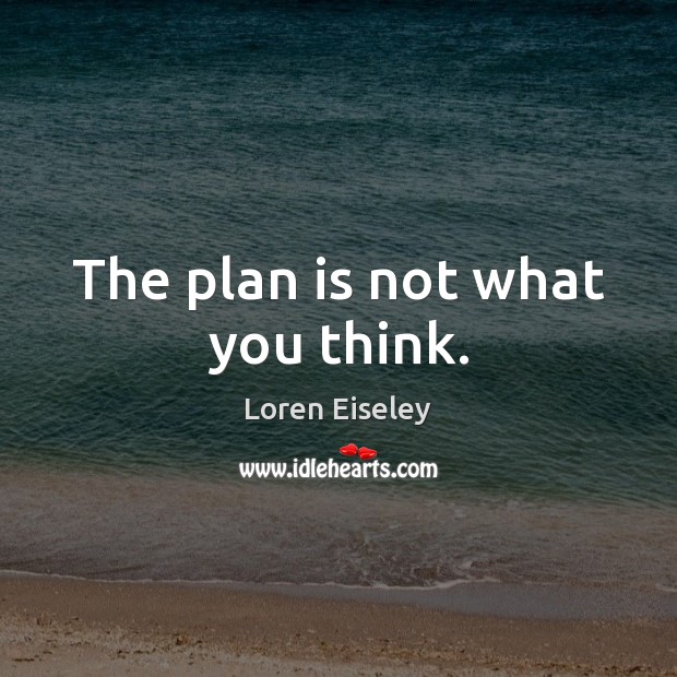 The plan is not what you think. Image