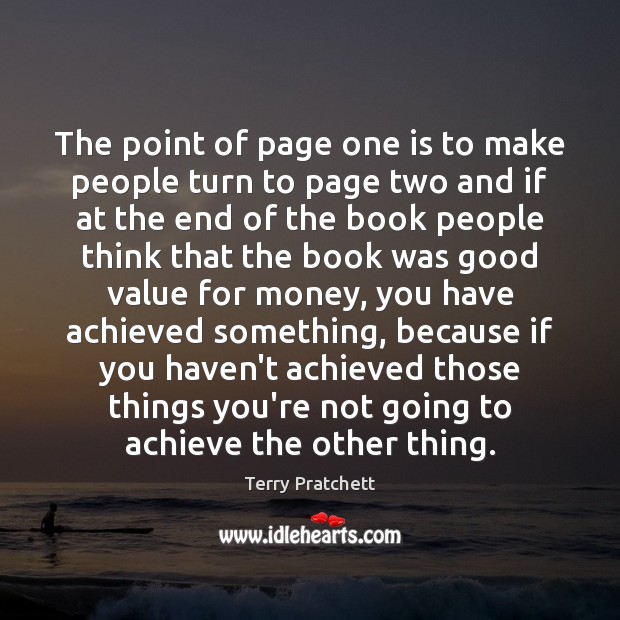 The point of page one is to make people turn to page Image