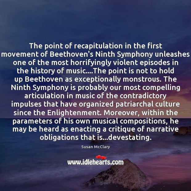The point of recapitulation in the first movement of Beethoven’s Ninth Symphony Image
