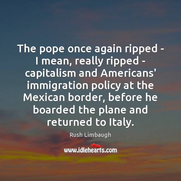The pope once again ripped – I mean, really ripped – capitalism Image