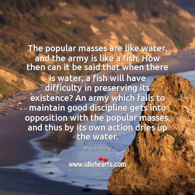 The popular masses are like water, and the army is like a Image