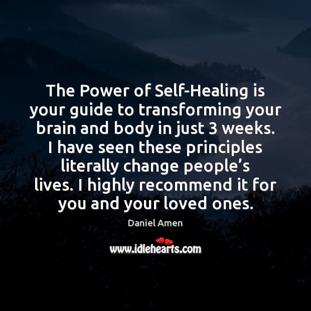 The Power of Self-Healing is your guide to transforming your brain and Heal Quotes Image