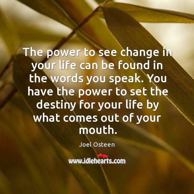 The power to see change in your life can be found in Image