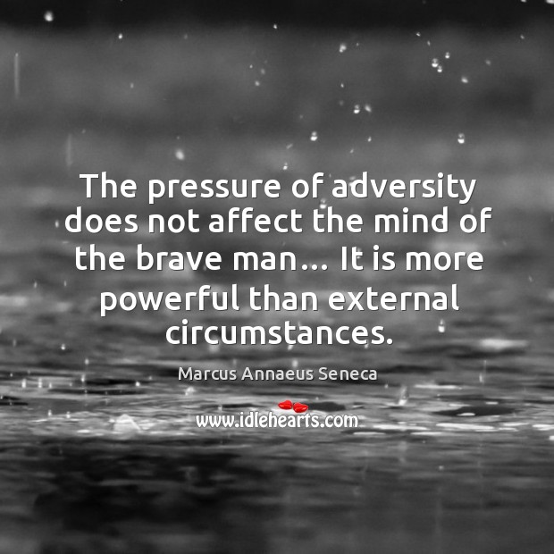 The pressure of adversity does not affect the mind of the brave man… Image