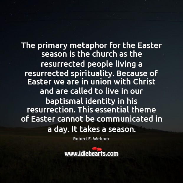 The primary metaphor for the Easter season is the church as the Easter Quotes Image