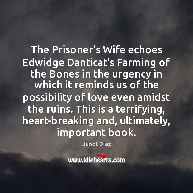 The Prisoner’s Wife echoes Edwidge Danticat’s Farming of the Bones in the Junot Diaz Picture Quote