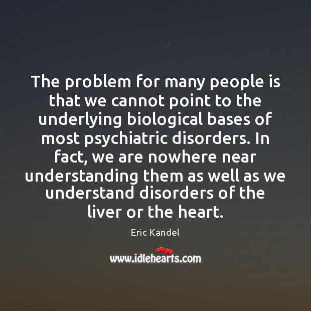 The problem for many people is that we cannot point to the 