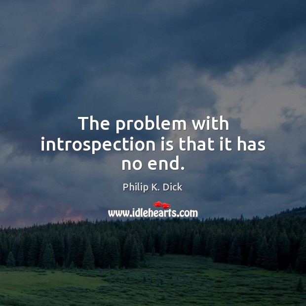 The problem with introspection is that it has no end. Image
