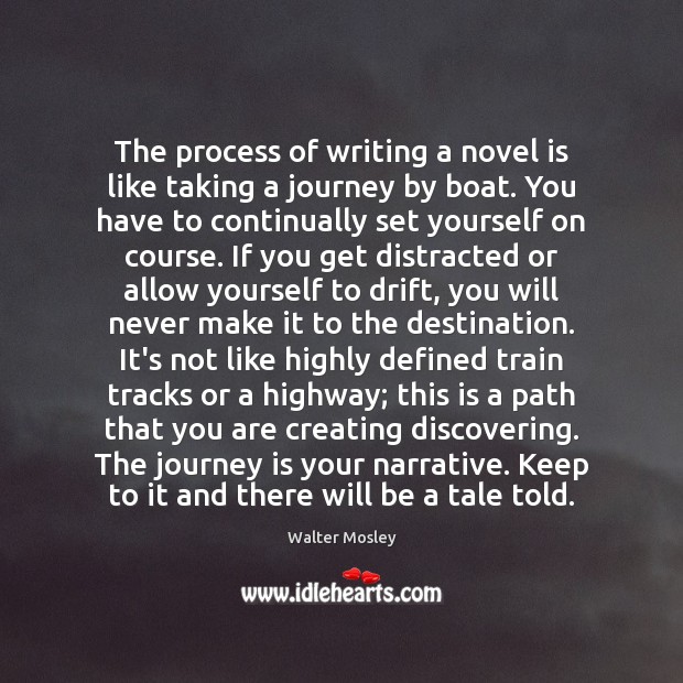 The process of writing a novel is like taking a journey by Image