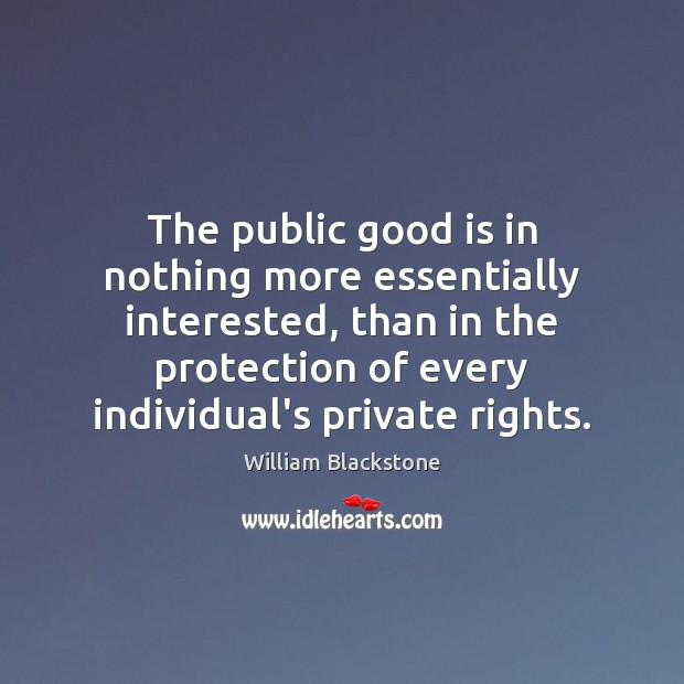 The public good is in nothing more essentially interested, than in the Image