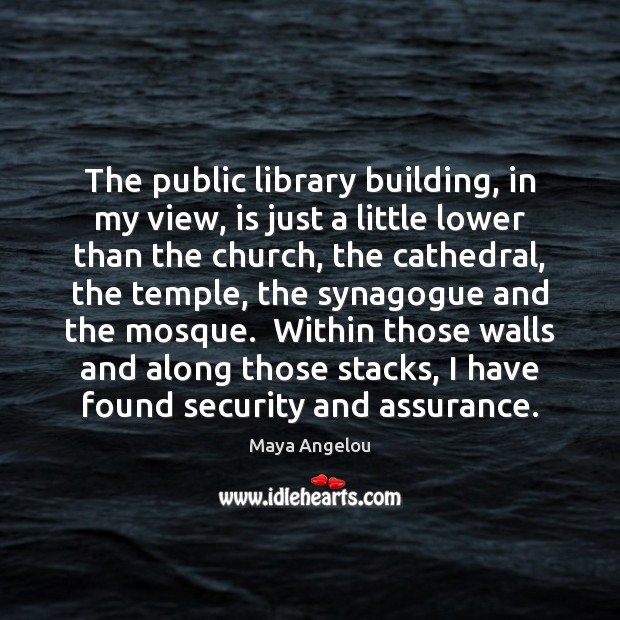 The public library building, in my view, is just a little lower Image