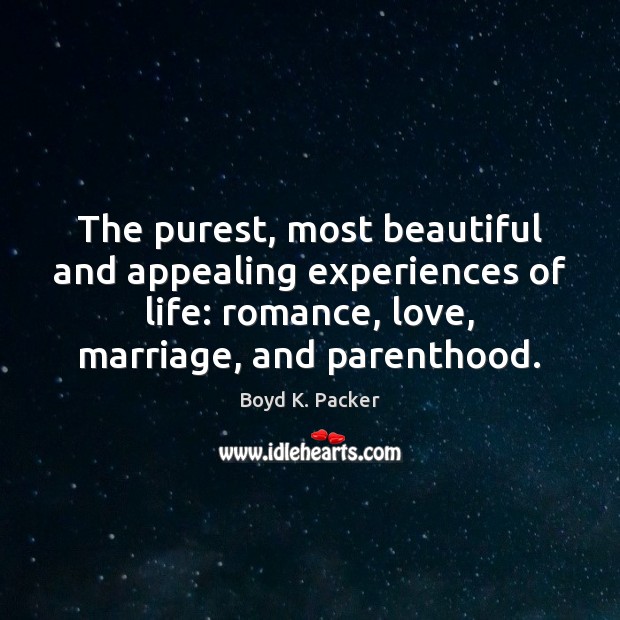 The purest, most beautiful and appealing experiences of life: romance, love, marriage, Image