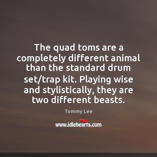 The quad toms are a completely different animal than the standard drum Wise Quotes Image