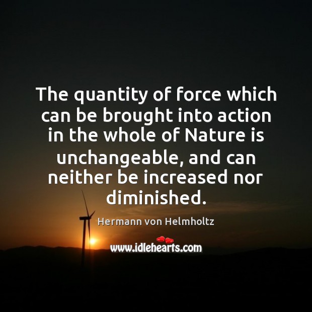 The quantity of force which can be brought into action in the Image