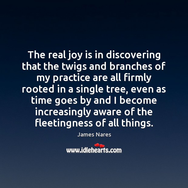 The real joy is in discovering that the twigs and branches of Joy Quotes Image