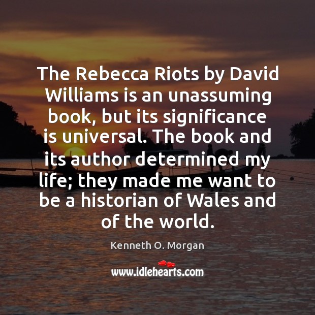The Rebecca Riots by David Williams is an unassuming book, but its Image