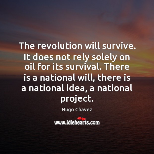 The revolution will survive. It does not rely solely on oil for Image