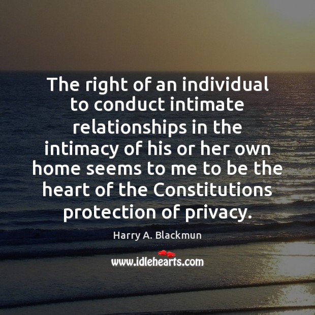 The right of an individual to conduct intimate relationships in the intimacy Image