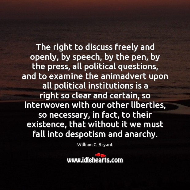 The right to discuss freely and openly, by speech, by the pen, Image