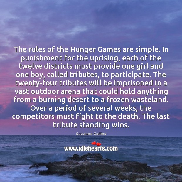 The rules of the Hunger Games are simple. In punishment for the Image