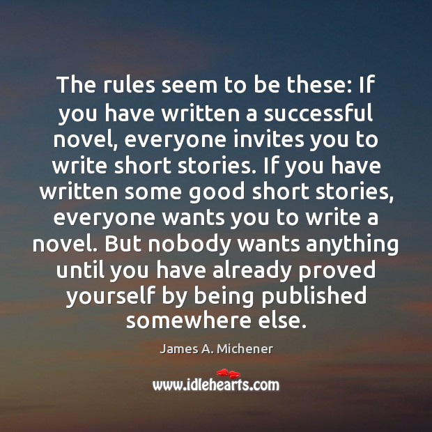 The rules seem to be these: If you have written a successful Image