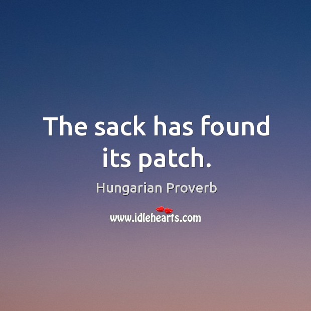 The sack has found its patch. Image