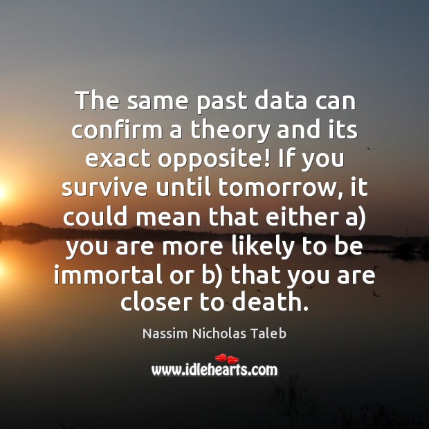 The same past data can confirm a theory and its exact opposite! Image