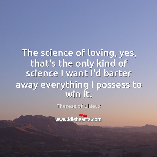 The science of loving, yes, that’s the only kind of science I Image