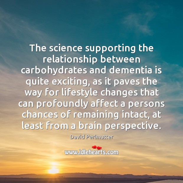 The science supporting the relationship between carbohydrates and dementia is quite exciting, Image