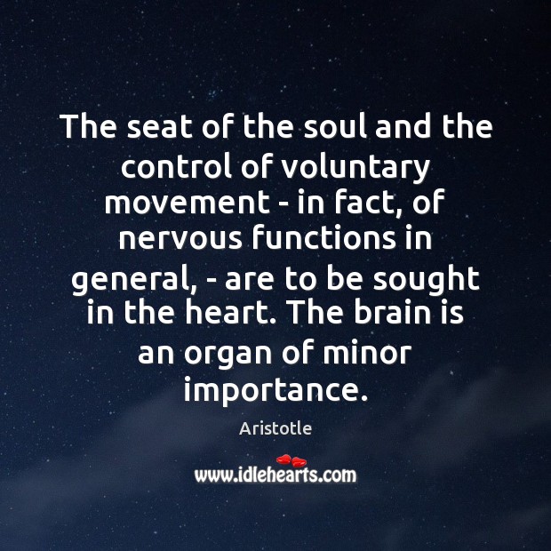 The seat of the soul and the control of voluntary movement – Image