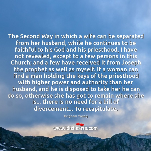 The Second Way in which a wife can be separated from her Faithful Quotes Image