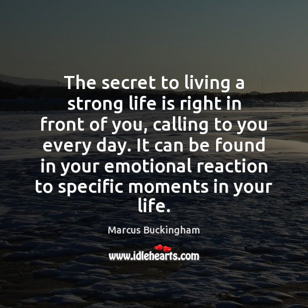 The secret to living a strong life is right in front of Image