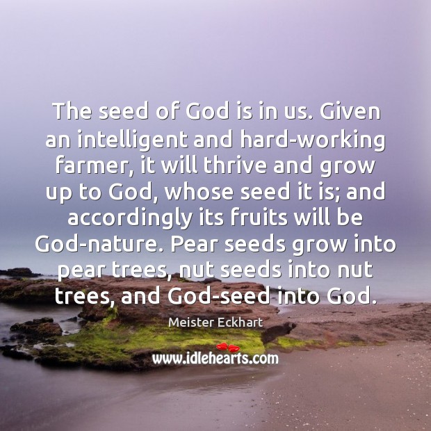 The seed of God is in us. Given an intelligent and hard-working Image