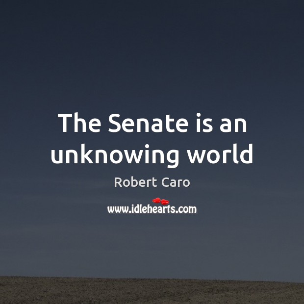 The Senate is an unknowing world Image