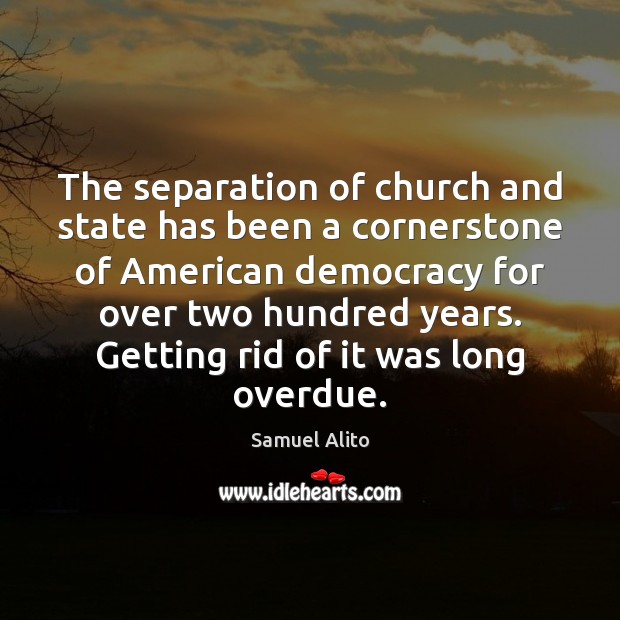 The separation of church and state has been a cornerstone of American Image