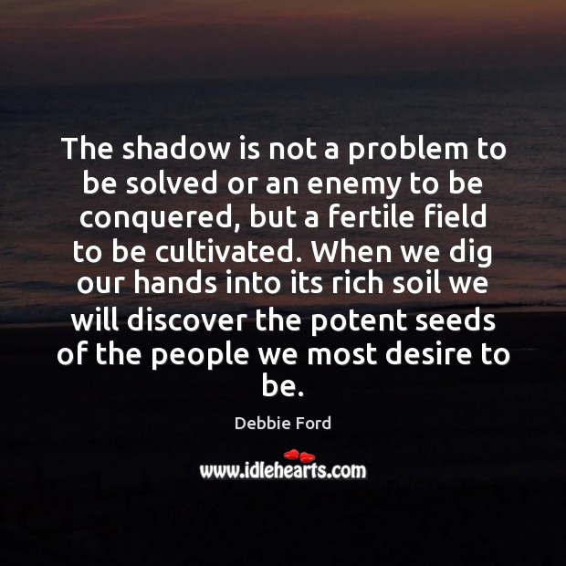 The shadow is not a problem to be solved or an enemy Debbie Ford Picture Quote