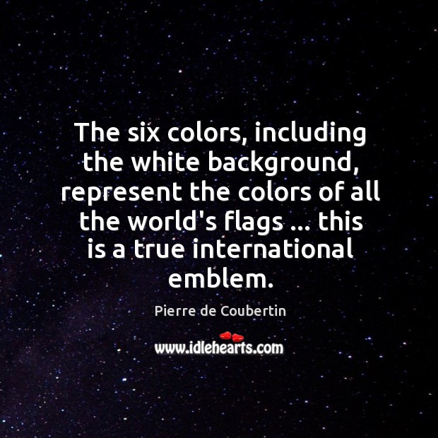 The six colors, including the white background, represent the colors of all Image