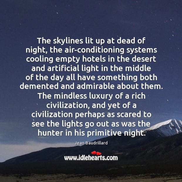 The skylines lit up at dead of night, the air-conditioning systems cooling Image