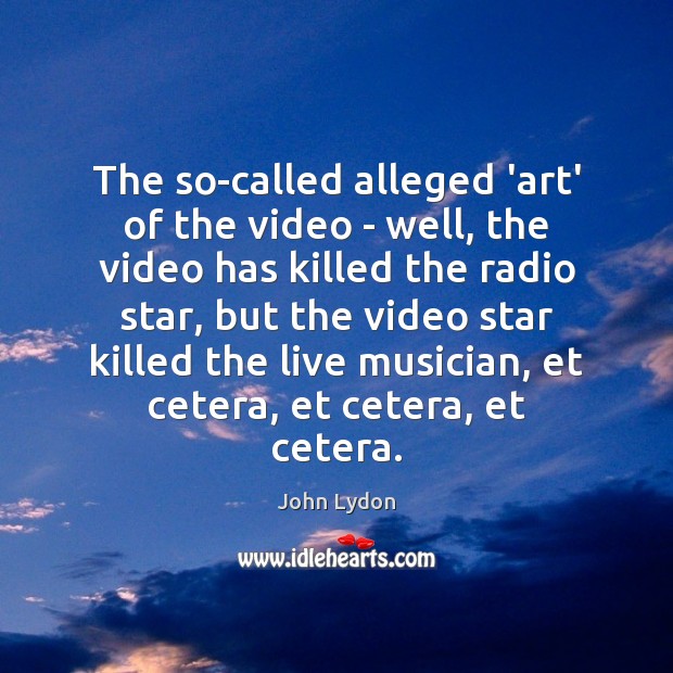 The so-called alleged ‘art’ of the video – well, the video has Image